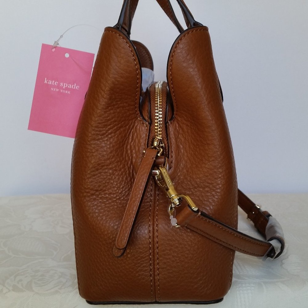 KATE SPADE Jackson Leather Satchel-Gingerbread Col - Picture 9 of 15